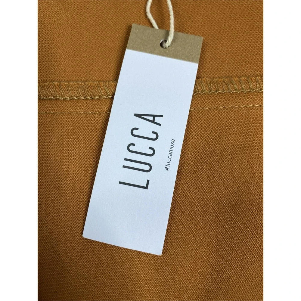 LUCCA‎ Jacket Coat Women's Brown Sz S Button Down Pockets Collared Shacket NWT